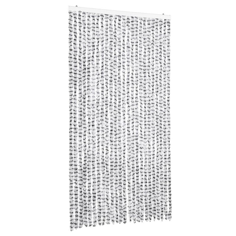 vidaXL világosszürke és sötétszürke zsenília rovarfüggöny 100 x 230 cm
