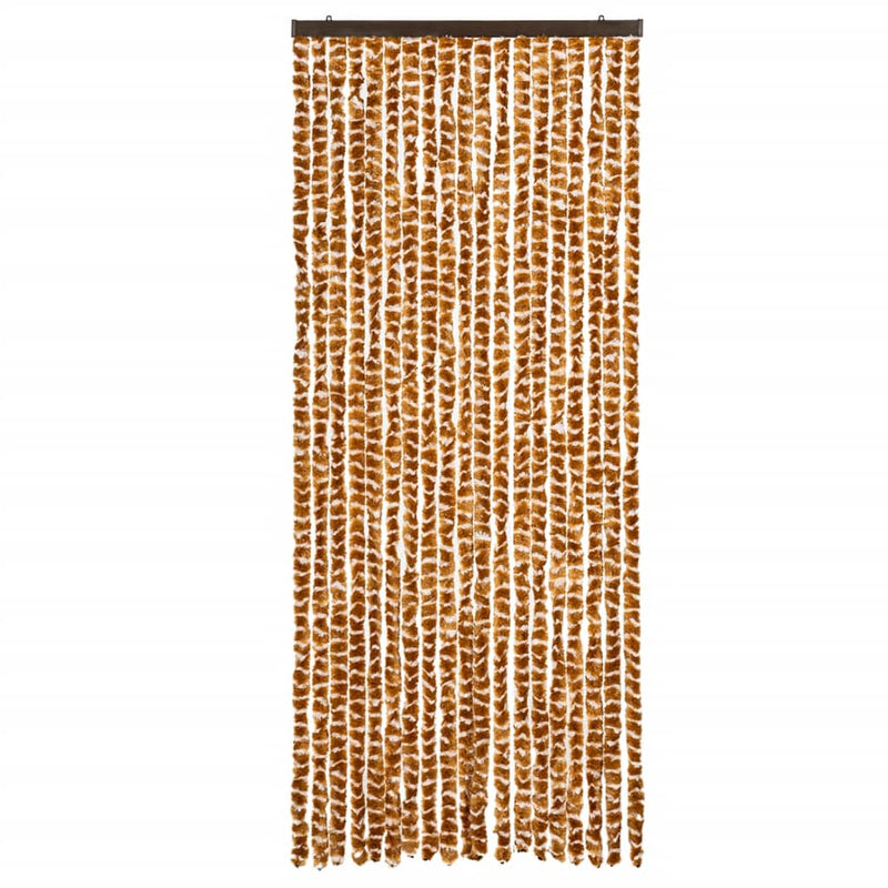 vidaXL okkersárga és fehér zsenília rovarfüggöny 56 x 200 cm