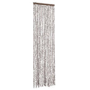 vidaXL tópszínű és fehér zsenília rovarfüggöny 56 x 200 cm