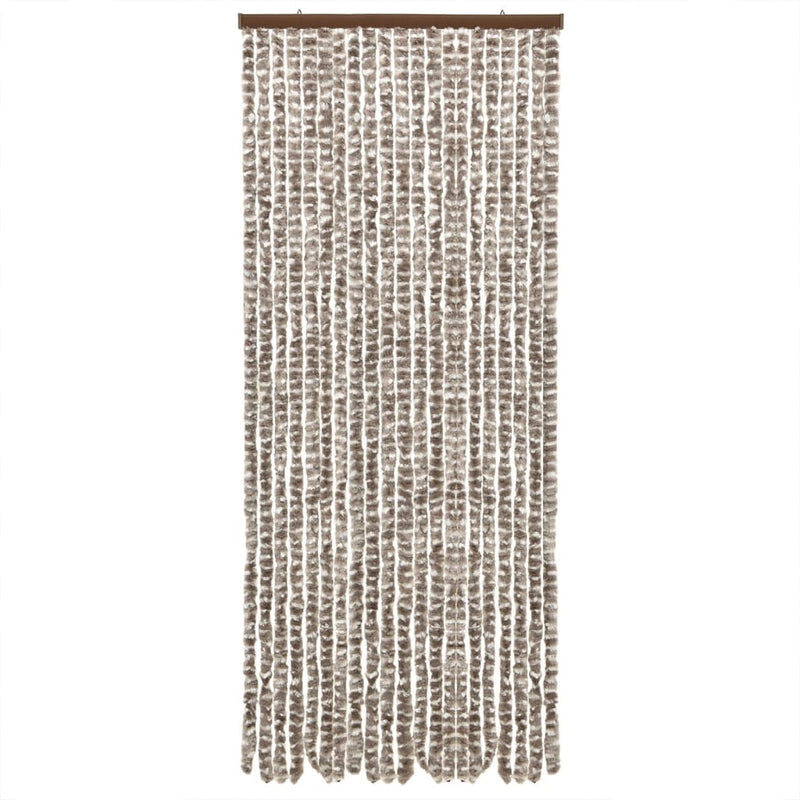 vidaXL tópszínű és fehér zsenília rovarfüggöny 56 x 200 cm