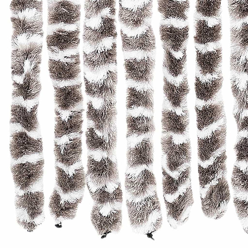 vidaXL tópszínű és fehér zsenília rovarfüggöny 56 x 200 cm