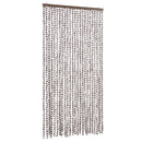 vidaXL tópszínű és fehér zsenília rovarfüggöny 100 x 230 cm