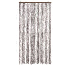 vidaXL tópszínű és fehér zsenília rovarfüggöny 100 x 230 cm