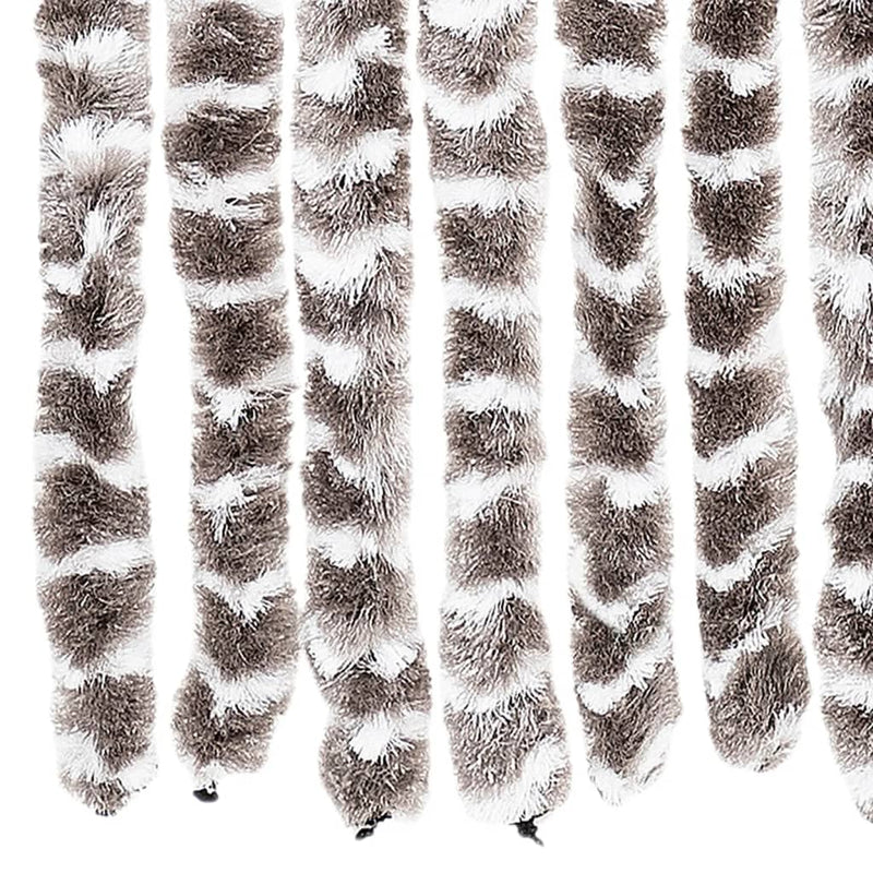 vidaXL tópszínű és fehér zsenília rovarfüggöny 100 x 230 cm