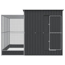 vidaXL ezüst színű acél madárház kiterjesztésekkel 290 x 303 x 216 cm