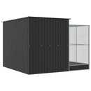 vidaXL ezüst színű acél madárház kiterjesztésekkel 290 x 303 x 216 cm