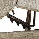vidaXL szürke polyrattan napozóágy párnával