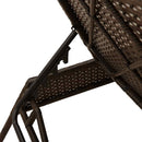 vidaXL barna polyrattan napozóágy párnával