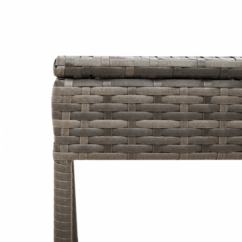 vidaXL 2 db szürke polyrattan napozóágy asztallal