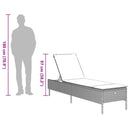 vidaXL barna polyrattan napozóágy párnával