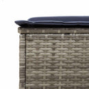 vidaXL szürke polyrattan napozóágy párnával