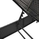 vidaXL fekete polyrattan napozóágy párnával