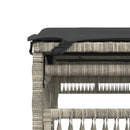 vidaXL világosszürke polyrattan napozóágy párnával