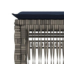 vidaXL szürke polyrattan napozóágy párnával