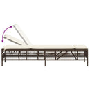 vidaXL 2 db barna polyrattan napozóágy asztallal