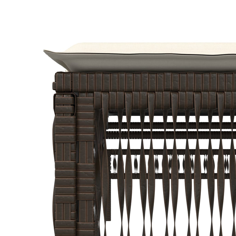 vidaXL 2 db barna polyrattan napozóágy asztallal