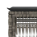 vidaXL 2 db szürke polyrattan napozóágy asztallal