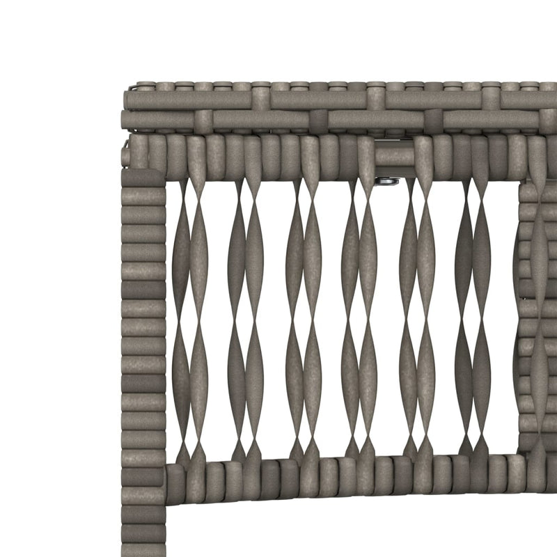 vidaXL 2 db szürke polyrattan napozóágy asztallal