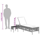 vidaXL 2 db szürke polyrattan napozóágy asztallal