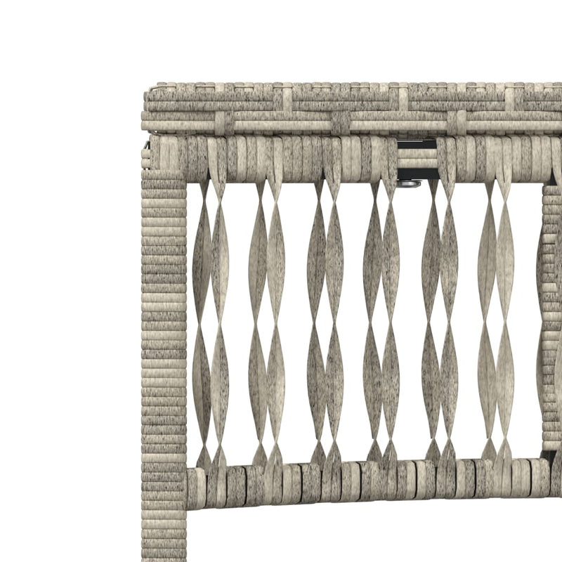 vidaXL 2 db világosszürke polyrattan napozóágy asztallal