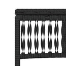 vidaXL 2 db fekete polyrattan napozóágy asztallal