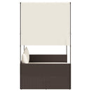 vidaXL barna polyrattan dupla napozóágy tetővel és függönyökkel