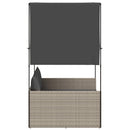 vidaXL világosszürke polyrattan dupla napozóágy tetővel és függönnyel