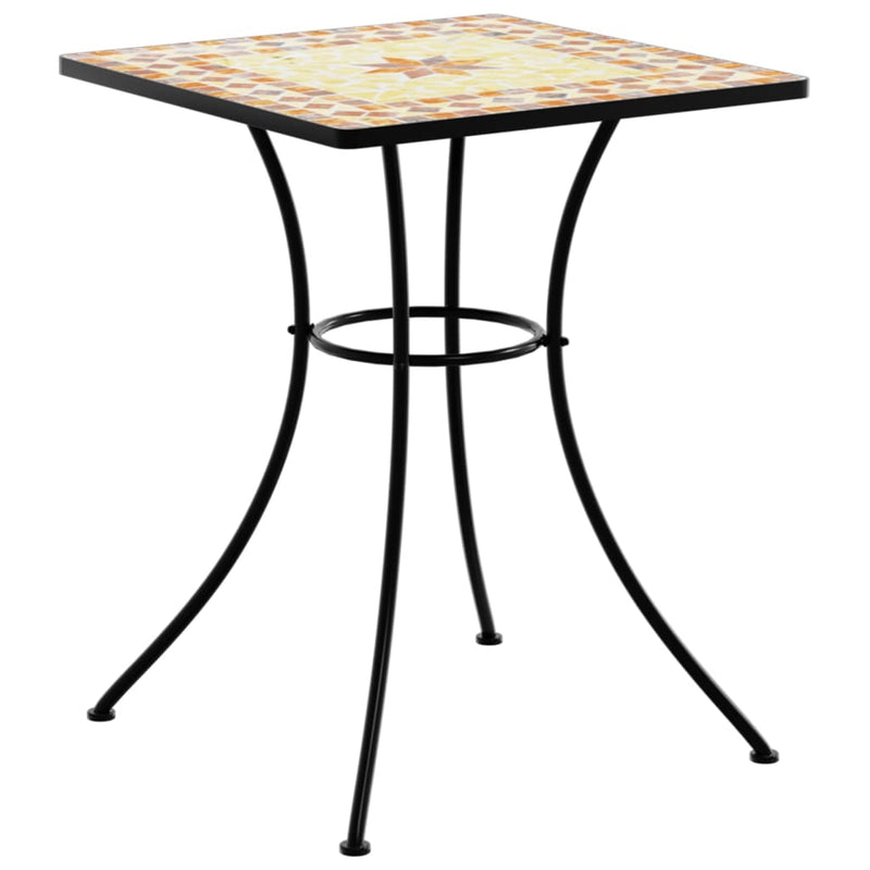 vidaXL terrakotta kerámia mozaikos bisztróasztal 60 x 60 x 74 cm