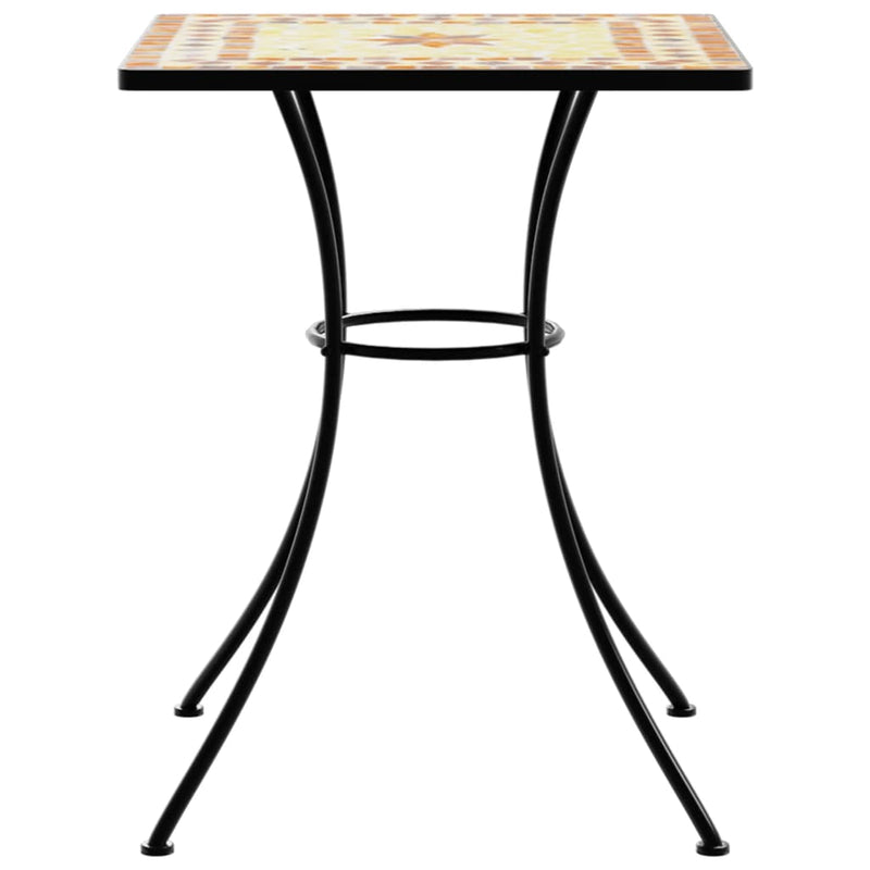 vidaXL terrakotta kerámia mozaikos bisztróasztal 60 x 60 x 74 cm