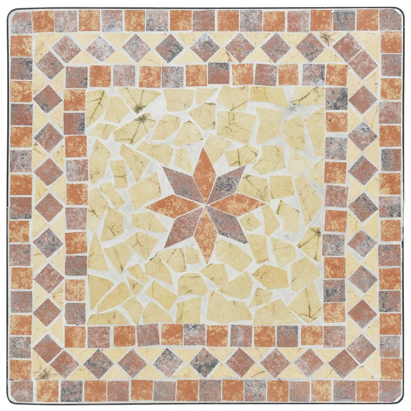 vidaXL terrakotta kerámia mozaikos bisztróasztal 60 x 60 x 74 cm
