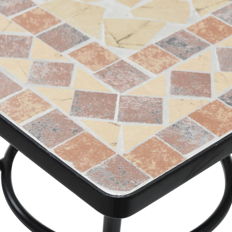 vidaXL terrakotta kerámia mozaikos bisztróasztal 60 x 60 x 74 cm