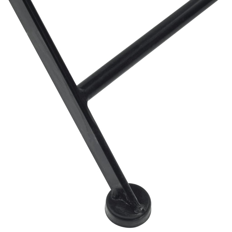 vidaXL 2 db összecsukható fekete és fehér kerámia bisztrószék