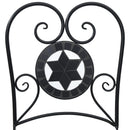 vidaXL 2 db összecsukható fekete és fehér kerámia bisztrószék