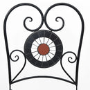 vidaXL 2 db összecsukható terrakotta és fehér kerámia bisztrószék