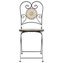 vidaXL 2 db összecsukható terrakotta és fehér kerámia bisztrószék