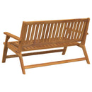 vidaXL Pihenőpad Barna 122 x 78 x 73 cm Tömör Akácfa