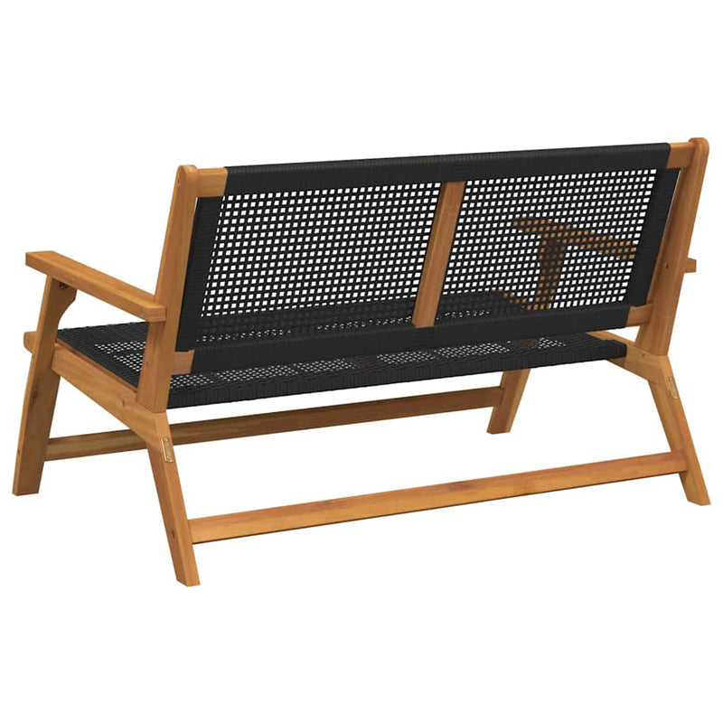 vidaXL Kerti bútor párnával Fekete 122 x 78 x 73 cm Tömör akácfa
