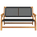 vidaXL Kerti bútor párnával Fekete 122 x 78 x 73 cm Tömör akácfa