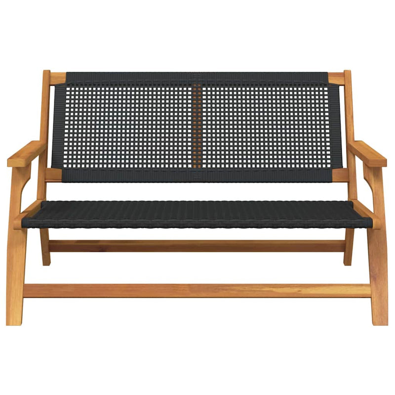 vidaXL Kerti bútor párnával Fekete 122 x 78 x 73 cm Tömör akácfa