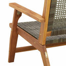 vidaXL Kerti bútor Szürke 122 x 78 x 73 cm Tömör akácfa