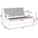 vidaXL Kerti bútor Fehér 122 x 78 x 73 cm Tömör akácfa