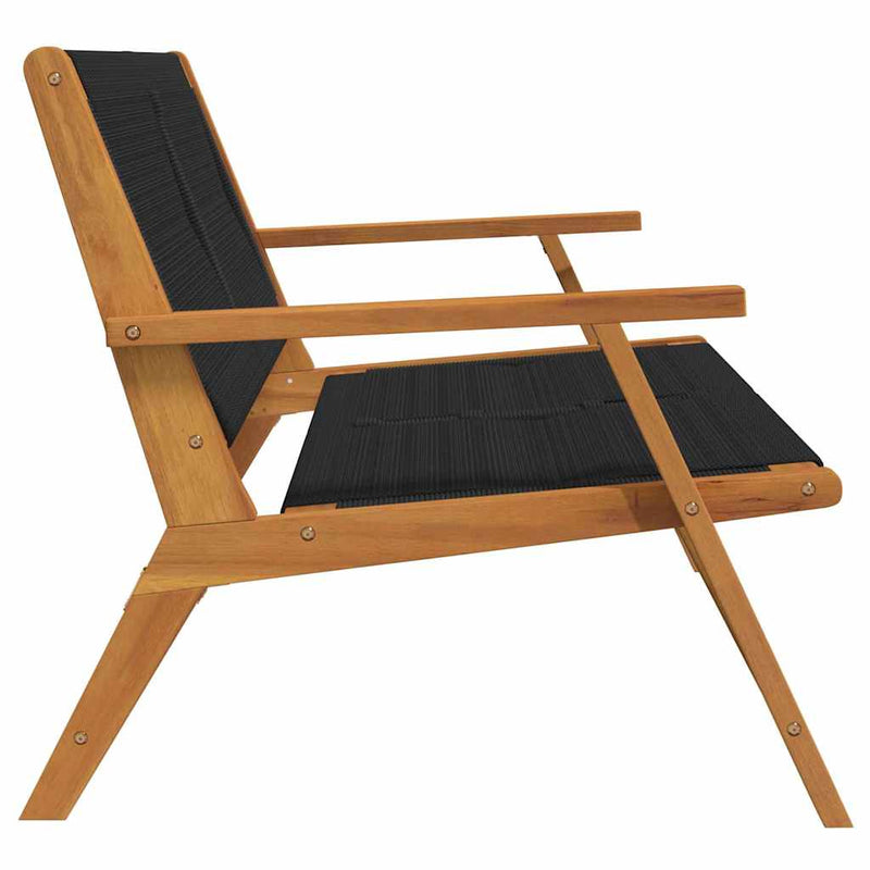 vidaXL Kerti bútor Fekete 78 x 122 x 73cm Tömör akácfa
