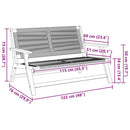 vidaXL Kerti bútor Bézs 78 x 122 x 73cm Tömör akácfa