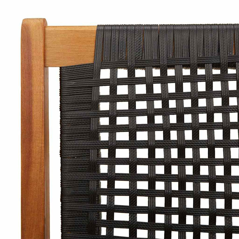 vidaXL Kerti bútor 2 pcs Fekete 67 x 78 x 73 cm Tömör akácfa