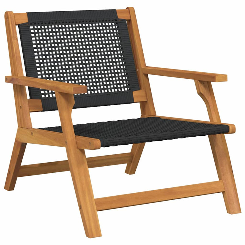 vidaXL Kerti bútor 2 pcs Fekete 67 x 78 x 73 cm Tömör akácfa
