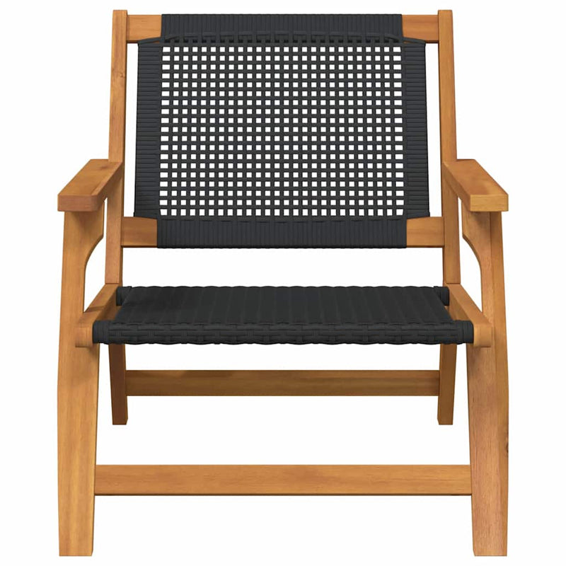 vidaXL Kerti bútor 2 pcs Fekete 67 x 78 x 73 cm Tömör akácfa