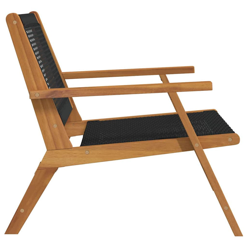 vidaXL Kerti bútor 2 pcs Fekete 67 x 78 x 73 cm Tömör akácfa