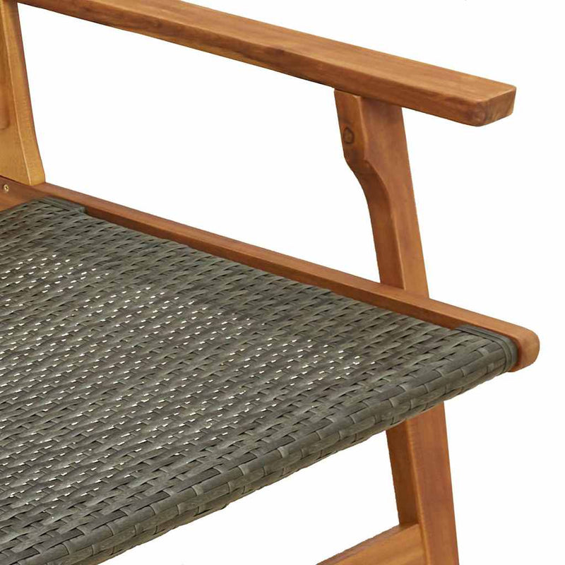 vidaXL Kerti bútor 2 pcs Szürke 67 x 78 x 73 cm Tömör akácfa