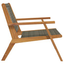 vidaXL Kerti bútor 2 pcs Szürke 67 x 78 x 73 cm Tömör akácfa