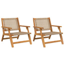 vidaXL Kerti bútor 2 pcs Bézs 67 x 78 x 73 cm Tömör Akácfa